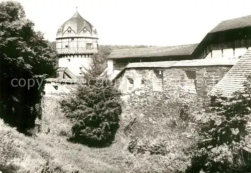 AK / Ansichtskarte Burgk Saale Orla Kreis Staatliches Museum Schloss Roter Turm Wallgraben Kat. Burgk