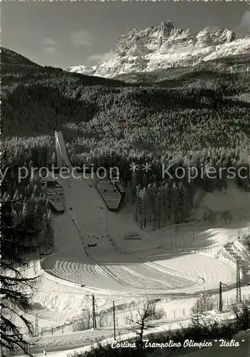 AK / Ansichtskarte Ski Flugschanze Cortina Trampolino Olimpico Italia  Kat. Sport