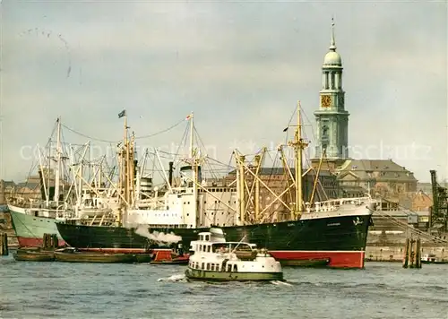 AK / Ansichtskarte Schiffe Ships Navires Hamburg Hafen Michel 