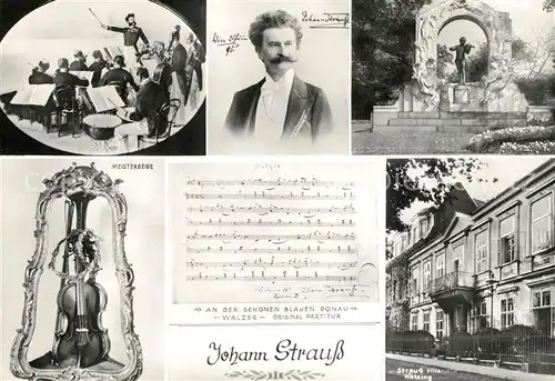 AK / Ansichtskarte Strauss Johann Meistergeige Villa Hietzing Kat. Komponist