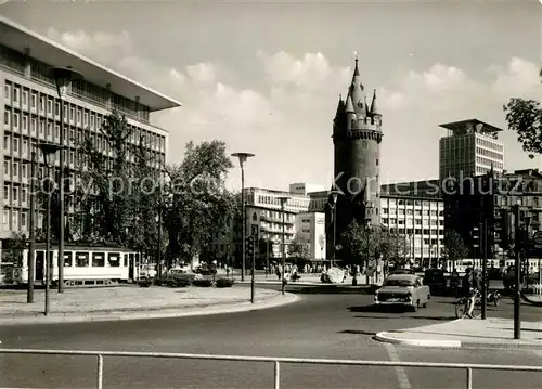 AK / Ansichtskarte Strassenbahn Frankfurt am Main Eschenheimer Turm Kat. Strassenbahn