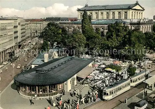 AK / Ansichtskarte Strassenbahn Hannover Cafe am Kroepcke  Kat. Strassenbahn