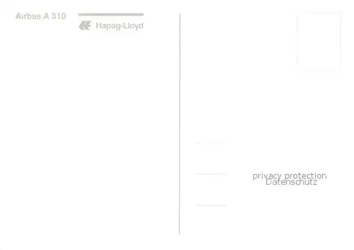 AK / Ansichtskarte Flugzeuge Zivil Hapag Lloyd Airbus A 310 Kat. Airplanes Avions