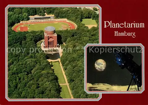 AK / Ansichtskarte Planetarium Hamburg Stadtpark Jahnkampfbahn Fliegeraufnahme  Kat. Gebaeude