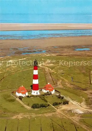 AK / Ansichtskarte Leuchtturm Lighthouse Westerhever Eiderstedt Fliegeraufnahme Kat. Gebaeude