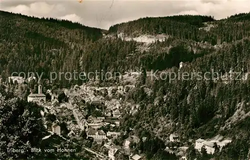 AK / Ansichtskarte Triberg Schwarzwald Panorama Blick vom Hohnen Kat. Triberg im Schwarzwald