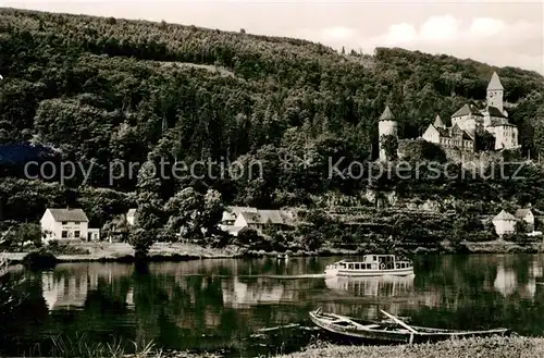 AK / Ansichtskarte Zwingenberg Neckar Uferpartie am Neckar Blick zum Schloss