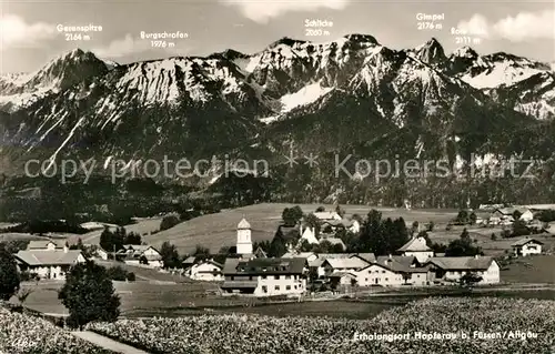 AK / Ansichtskarte Hopferau Panorama Erholungsort Allgaeuer Alpen Kat. Hopferau