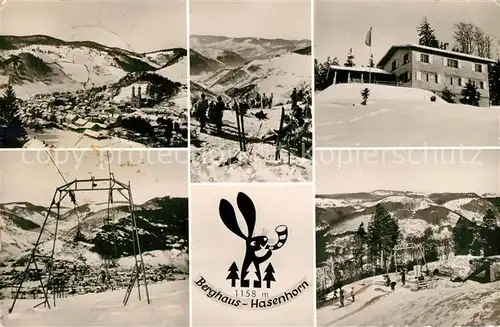 AK / Ansichtskarte Todtnau Berghaus Hasenhorn Wintersportplatz Schwarzwald Bromsilber Kat. Todtnau