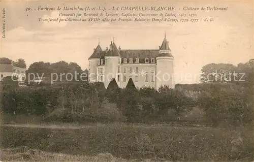 AK / Ansichtskarte Manthelan La Chapelle Blance Chateau Kat. Manthelan