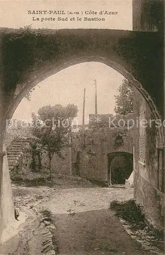 AK / Ansichtskarte Saint Paul Cote d Azur Porte Sud et le Bastion