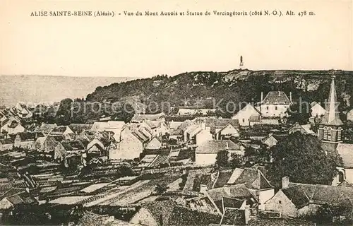 AK / Ansichtskarte Alise Sainte Reine Vue du Mont Auxois et Statue de Vercingetorix Kat. Alise Sainte Reine