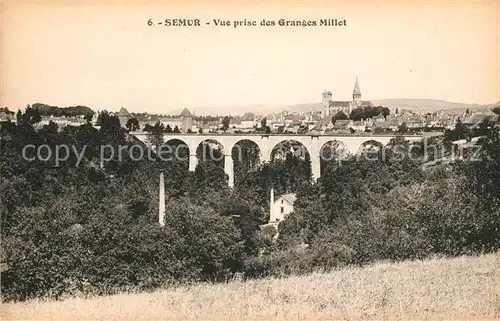 AK / Ansichtskarte Semur en Auxois Viaduct Vue pries des Granges Millot Kat. Semur en Auxois