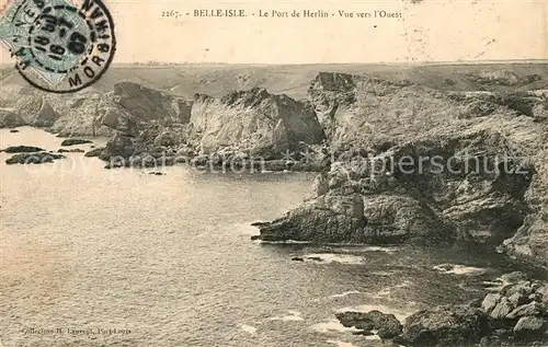 AK / Ansichtskarte Belle Isle en Terre Le Port de Herlin Vue vers l Ouest Kat. Belle Isle en Terre