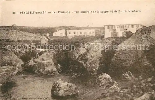 AK / Ansichtskarte Belle Ile en Mer Les Poulains Vue generale de la propriete de Sarah Bernhardt