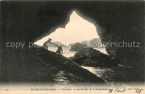 AK / Ansichtskarte Belle Ile en Mer Interieur de la Grotte de l Amphitheatre