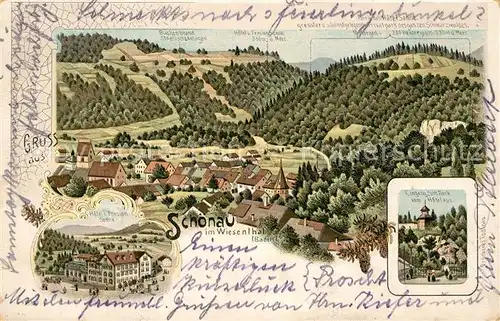 AK / Ansichtskarte Schoenau Schwarzwald Panorama Kat. Schoenau im Schwarzwald