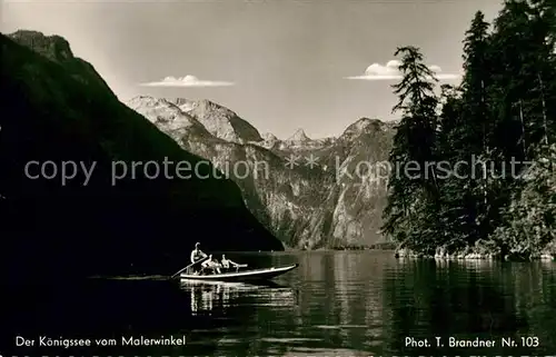 AK / Ansichtskarte Koenigssee Blick ueber den See vom Malerwinkel Alpen