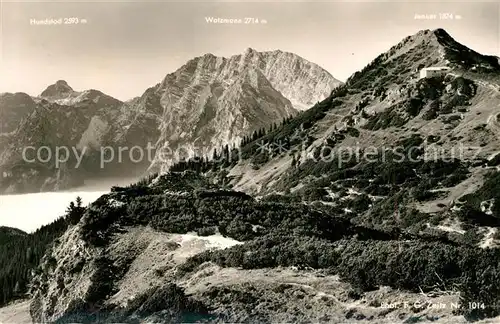 AK / Ansichtskarte Berchtesgaden Jennerbahn mit Hundstod Watzmann Jennergipfel Berchtesgadener Alpen Kat. Berchtesgaden