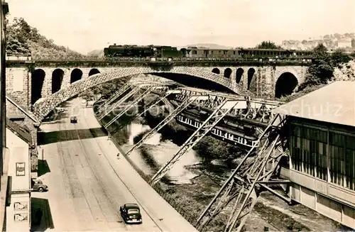 AK / Ansichtskarte Wuppertal Schwebebahn Sonnborner Bruecke Eisenbahn Kat. Wuppertal
