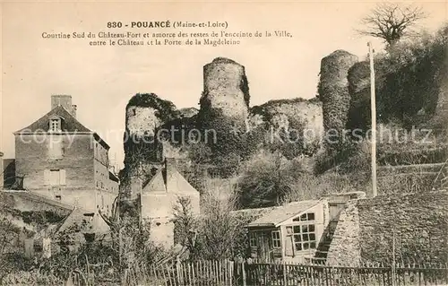 AK / Ansichtskarte Pouance Courtine Sud du Chateau Fort Kat. Pouance