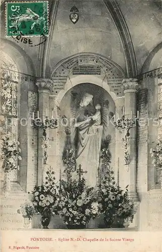 AK / Ansichtskarte Pontoise  Val d Oise Eglise Notre Dame Chapelle de la Sainte Vierge Kat. Pontoise