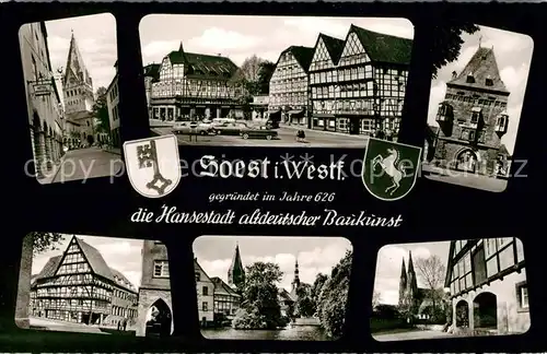 AK / Ansichtskarte Soest Arnsberg Hansestadt altdeutscher Baukunst Fachwerkhaeuser Altstadt