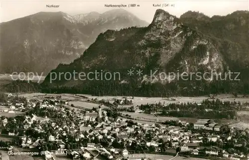 AK / Ansichtskarte Oberammergau Alpenpanorama Fliegeraufnahme Kat. Oberammergau