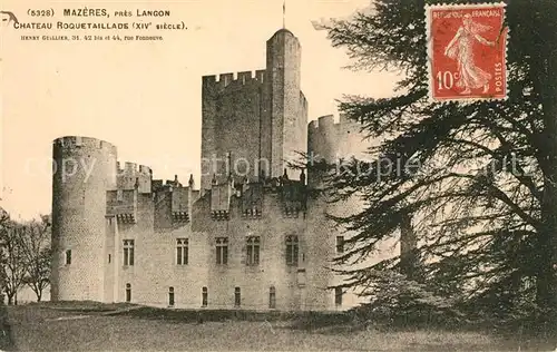 AK / Ansichtskarte Mazeres Gironde Langon Chateau Roquetaillarde Kat. Mazeres