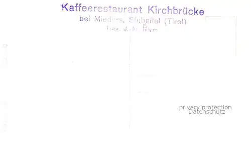 AK / Ansichtskarte Mieders Tirol Restaurant Cafe Kirchbruecke Kat. Mieders