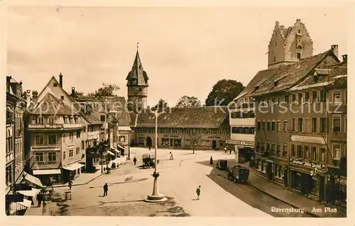 AK / Ansichtskarte Ravensburg Wuerttemberg Am Platz Frauentorturm Kat. Ravensburg