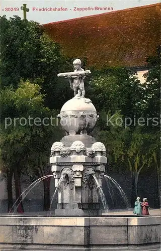 AK / Ansichtskarte Friedrichshafen Bodensee Zeppelin Brunnen Kat. Friedrichshafen