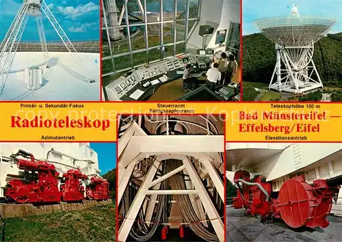 AK / Ansichtskarte Funk Radioteleskop Bad Muenstereifel Effelsberg Steuerraum Azimutantrieb Kat. Technik