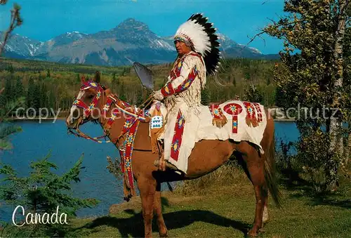 AK / Ansichtskarte Indianer Native American Pferd Plains Indians Canada  Kat. Regionales