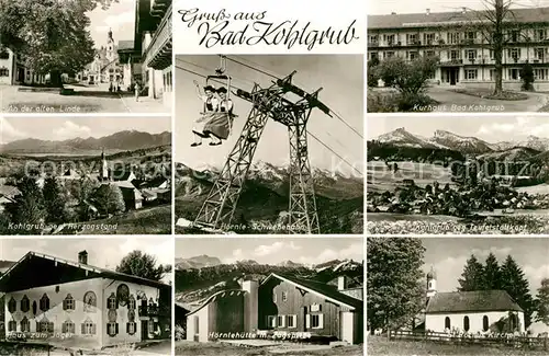 AK / Ansichtskarte Bad Kohlgrub Haus zum Jaeger Hoernlehuette Sesselbahn Kat. Bad Kohlgrub