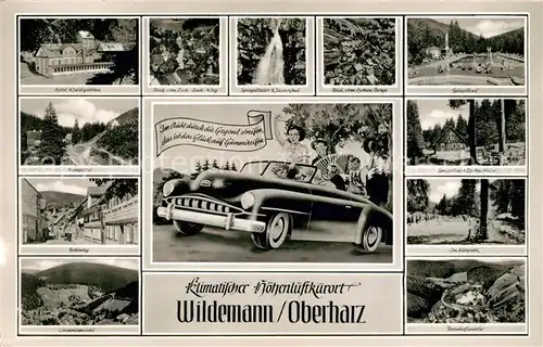 AK / Ansichtskarte Wildemann Hotel Waldgarten Bohlweg Spiegeltaler Wasserfall Kat. Wildemann Harz