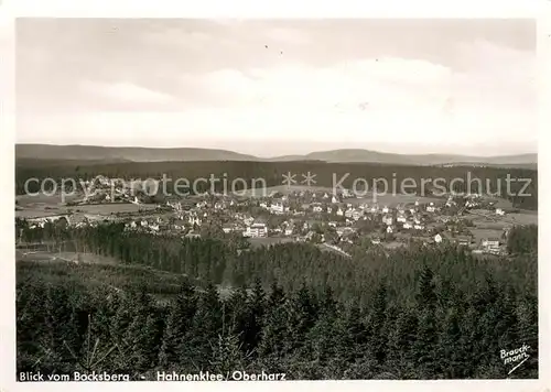 AK / Ansichtskarte Hahnenklee Bockswiese Harz Landschaftspanorama Blick vom Bocksberg Kat. Goslar