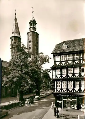 AK / Ansichtskarte Goslar Buergerhaus 16. Jhdt. Fachwerkhaus Marktkirche Serie Schoenes Deutschland Kat. Goslar