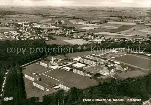 AK / Ansichtskarte Esens Niedersaechsische Heimschule Fliegeraufnahme Kat. Esens