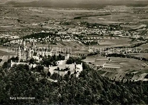 AK / Ansichtskarte Hechingen Burg Hohenzollern Fliegeraufnahme Kat. Hechingen