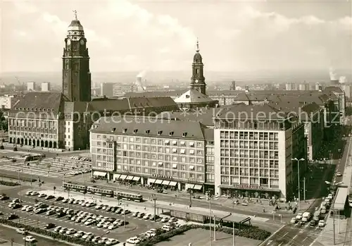 AK / Ansichtskarte Dresden Blick zum Rathaus Kat. Dresden Elbe