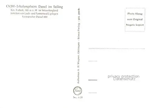 AK / Ansichtskarte Dassel Solling CVJM Erholungsheim Landschaftspanorama Weserbergland Kat. Dassel