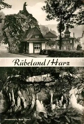 AK / Ansichtskarte Ruebeland Harz Hermannshoehle Blaue Grotte