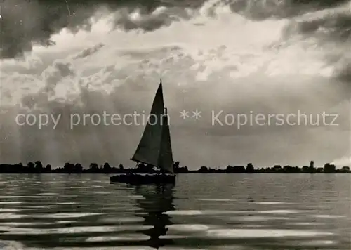 AK / Ansichtskarte Steinhuder Meer Abendstimmung Segelboot Kat. Wunstorf