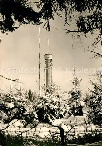 AK / Ansichtskarte Zippendorf Fernsehturm Winterlandschaft Kat. Schwerin