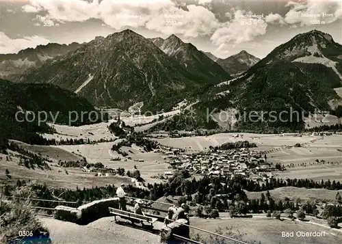 AK / Ansichtskarte Bad Oberdorf Panorama Blick von der Kanzel Allgaeuer Alpen Kat. Bad Hindelang