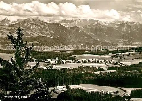 AK / Ansichtskarte Pfronten Blick vom Jugendkurheim auf dem Blender Allgaeuer Hauptkamm Allgaeuer Alpen Kat. Pfronten