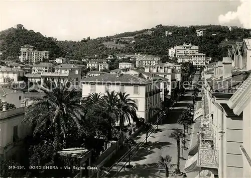 AK / Ansichtskarte Bordighera Via Regina Elena Kat. Bordighera