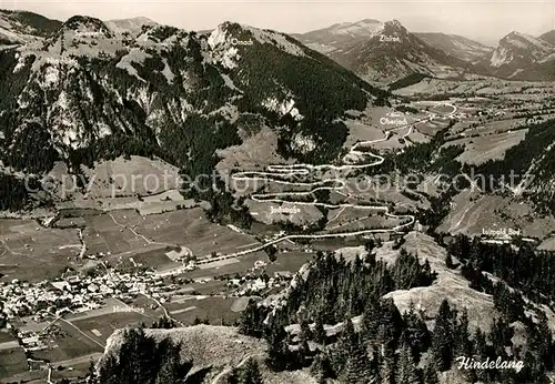 AK / Ansichtskarte Hindelang Fliegeraufnahme mit Oberjoch Kat. Bad Hindelang