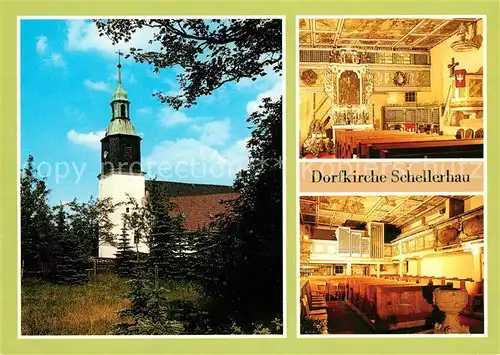 AK / Ansichtskarte Schellerhau Dorfkirche Altar Orgel Kat. Altenberg